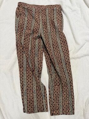 fabindia Brown Multi-Patterned Pants